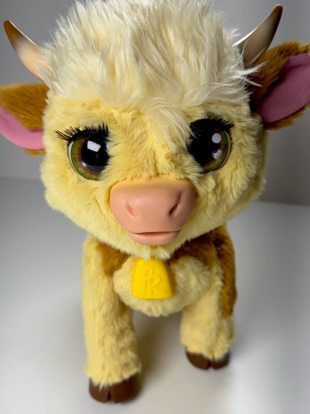 FurReal Interactive Plush Cow Calf w/ Horns Brown & Cream 2025